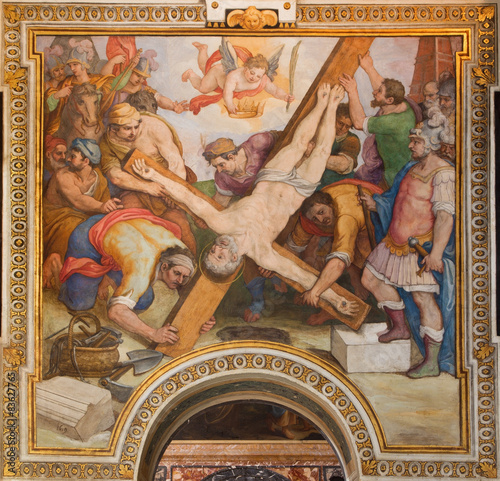 The Crucifixion of st. Peter fresco