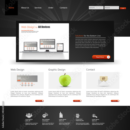 Website Template, Vector illustration.