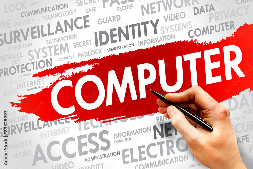 COMPUTER word cloud, business concept COMPUTER word cloud, business concept