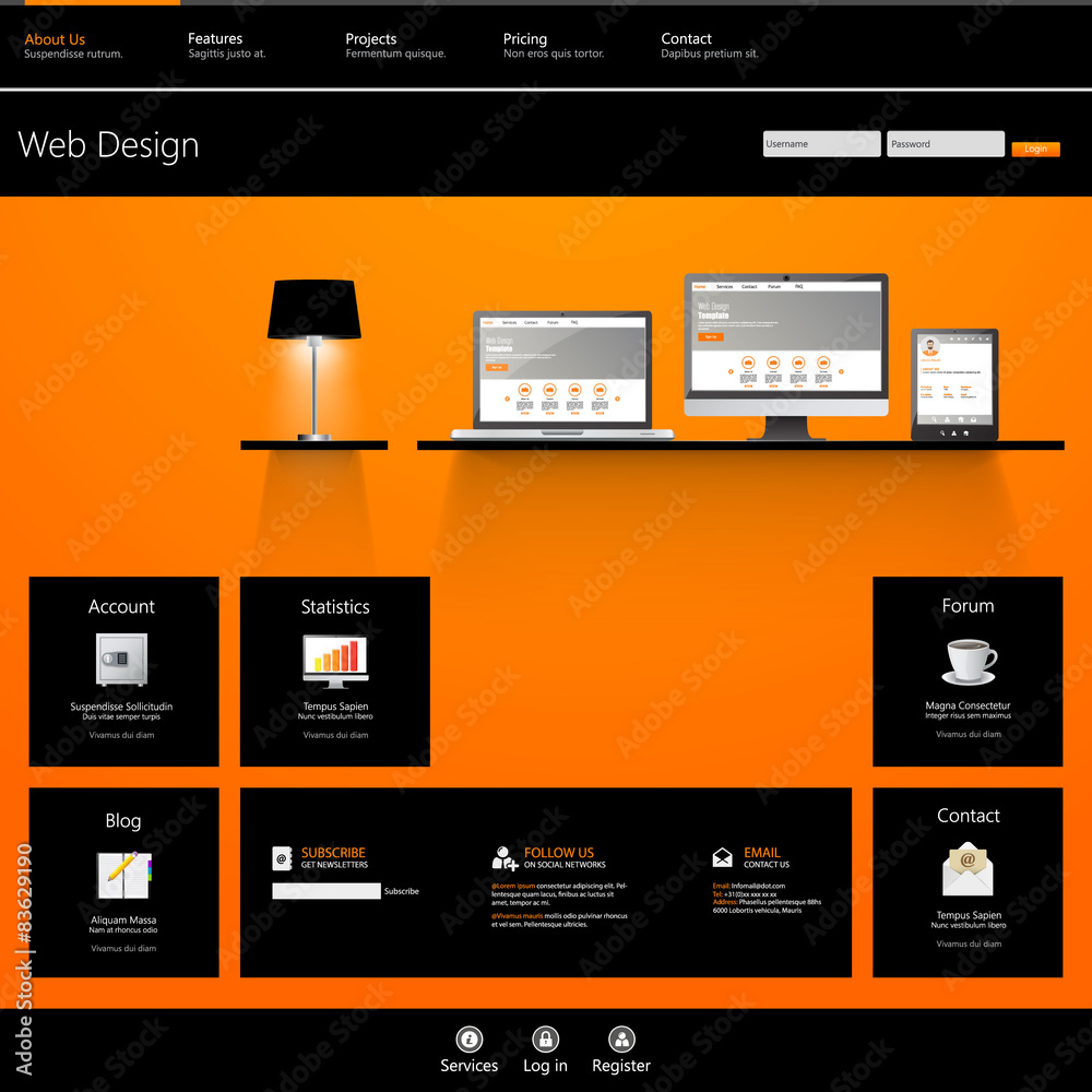 website template, vector illustration website template, vector illustration