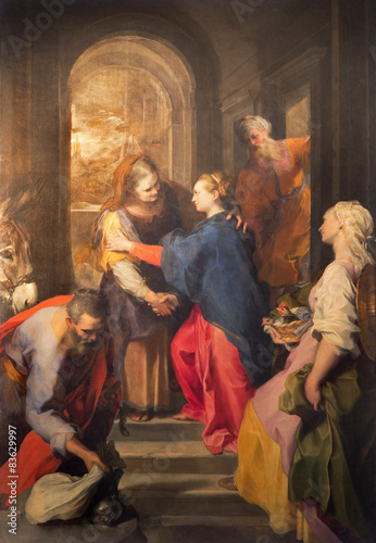Rome - paint of Visitation in Santa Maria in Vallicella church