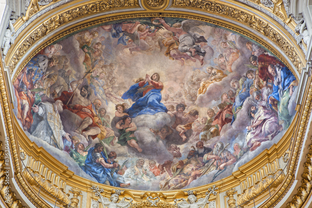 Rome - fresco of Assumption of Virgin Mary in Chiesa Nuova