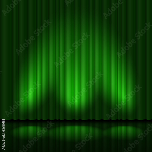Green drapes