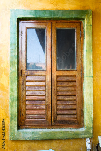 colorful wooden window photo