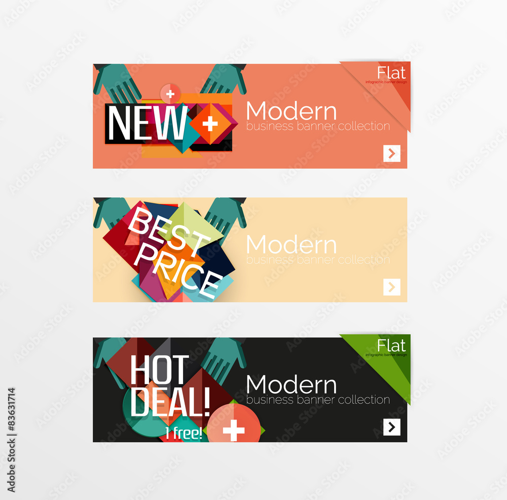 Fototapeta premium Set of banners with stickers, labels and elements for sale