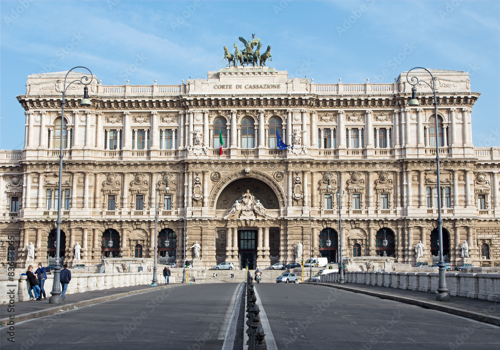 Rome -  The facade of Palace of Justice - Palazzo di Giustizia.