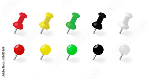 Pin - black and white, color of traffic light