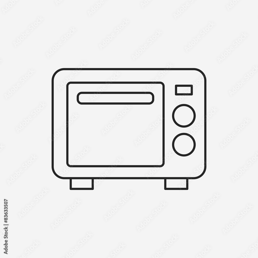 microwave line icon