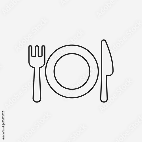 tableware line icon