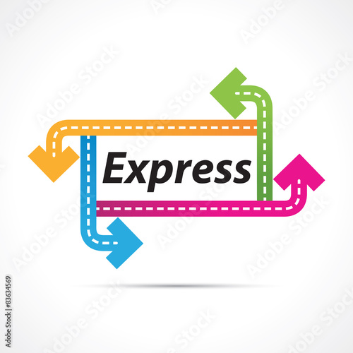 Express avec cadre flèches