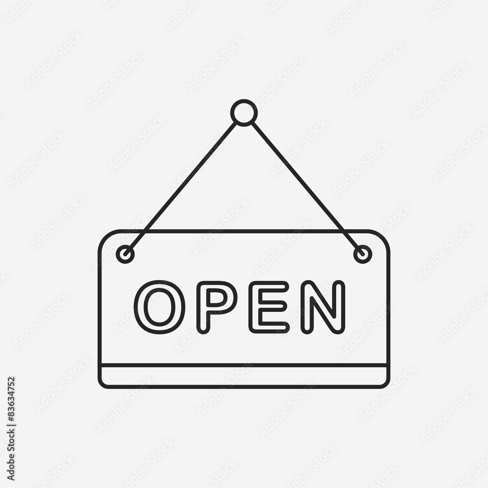 shop open line icon shop open line icon