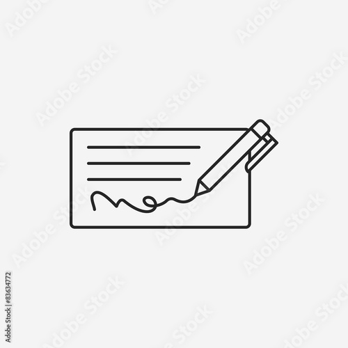 money check line icon