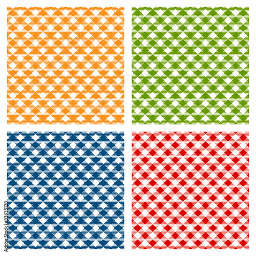 Checkered tablecloth seamless pattern, diagonal