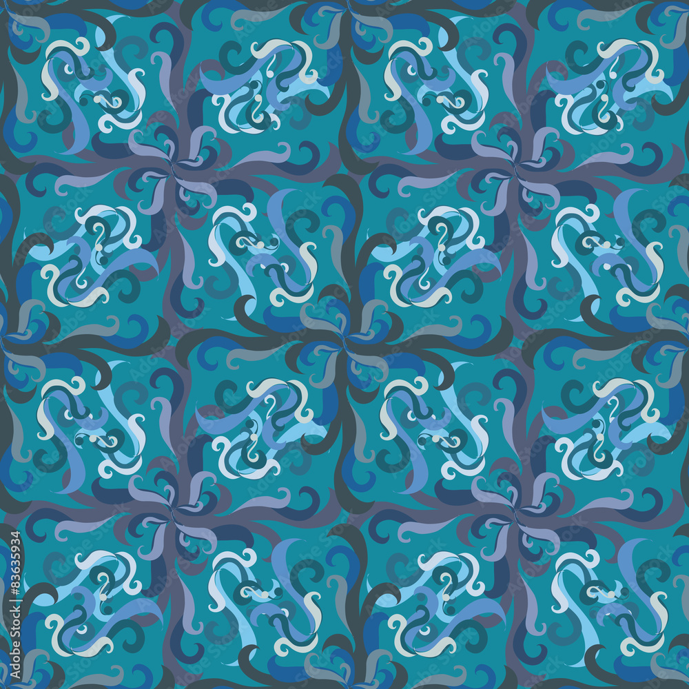 Seamless pattern. blue background.shades of blue.