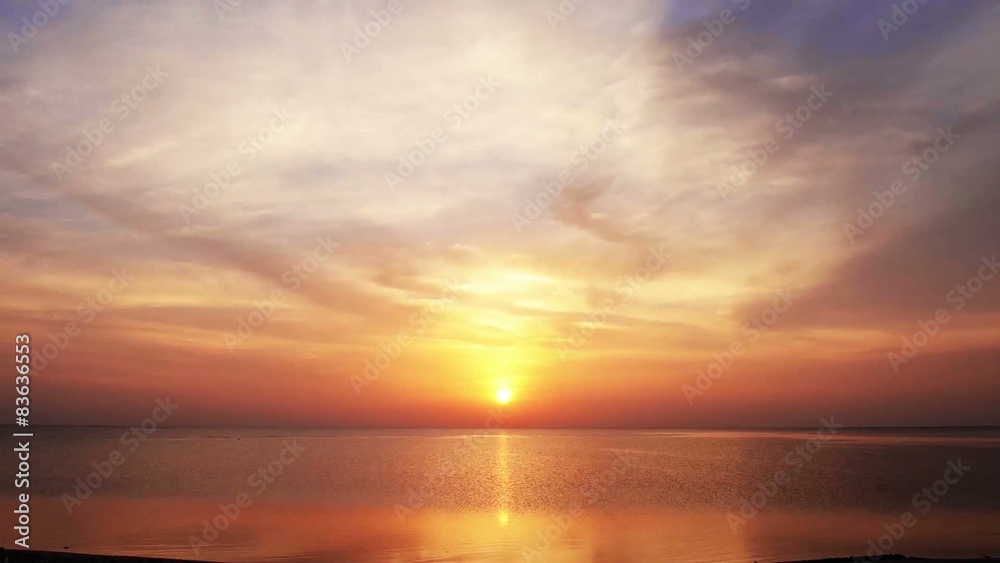 Beautiful sunrise over sea