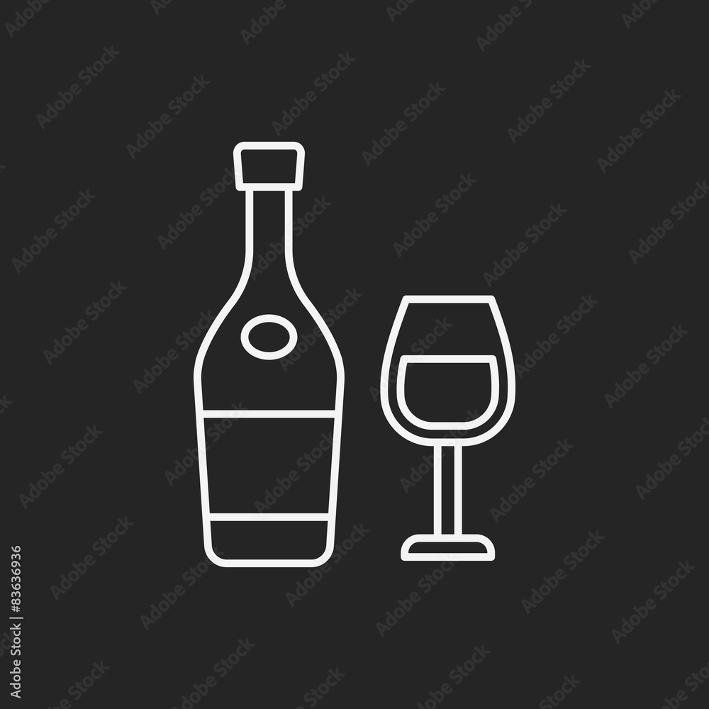 champagne line icon champagne line icon