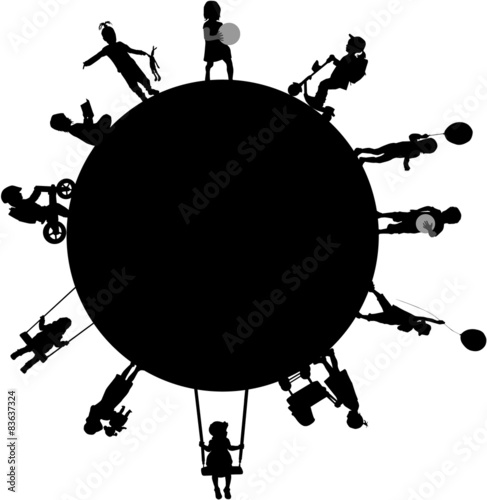 Children silhouettes