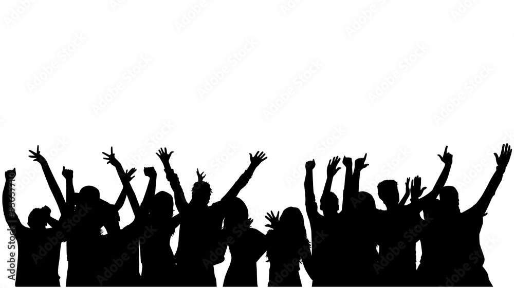 Dancing people silhouettes Dancing people silhouettes