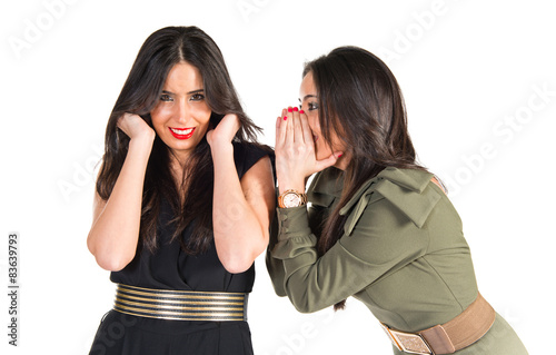 Woman shouting at her sister