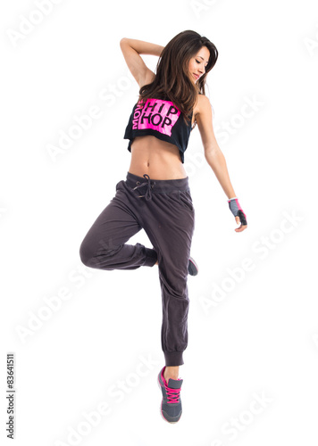 Pretty fitness female posing