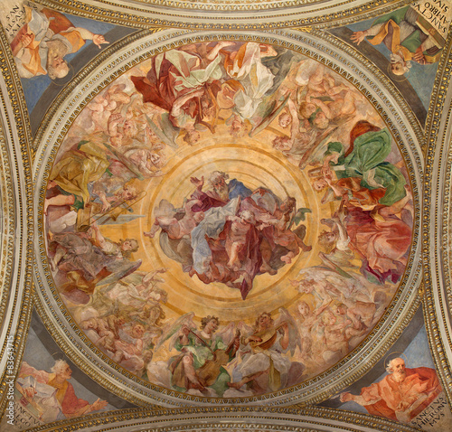 Fotografie Rome - Father Adored the Heavenly Host fresco