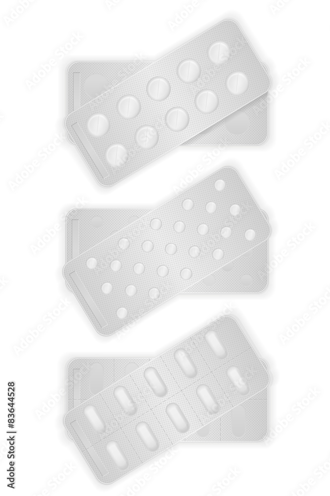 medical pills in package for treatment vector illustration medical pills in package for treatment vector illustration