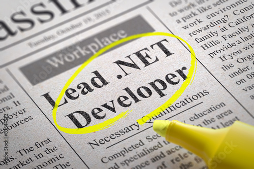 Fotografie Lead NET Developer Vacancy in Newspaper.