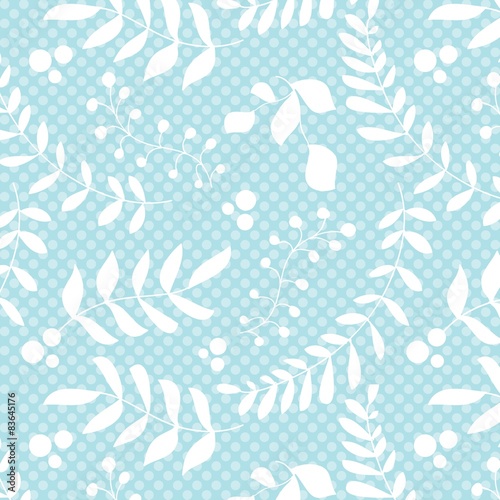 Seamless pattern with abstract hand drawn flowers
