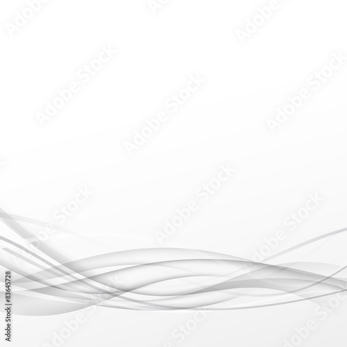 Grey abstract smooth line transparent swoosh background