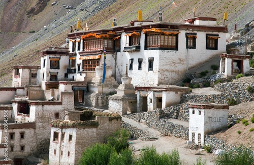 Lingshed gompa - buddhist monastery in Zanskar valley