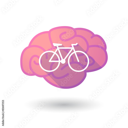 Brain icon with a bicycle