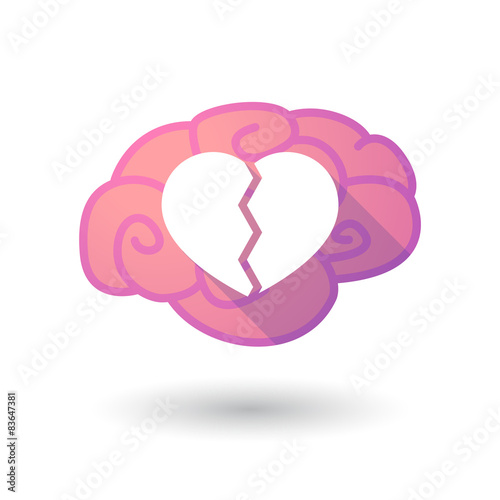 Brain icon with a heart