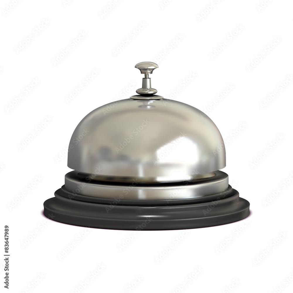 Chrome vector reception bell Chrome vector reception bell