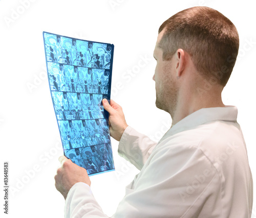 Doctor looking X-rays