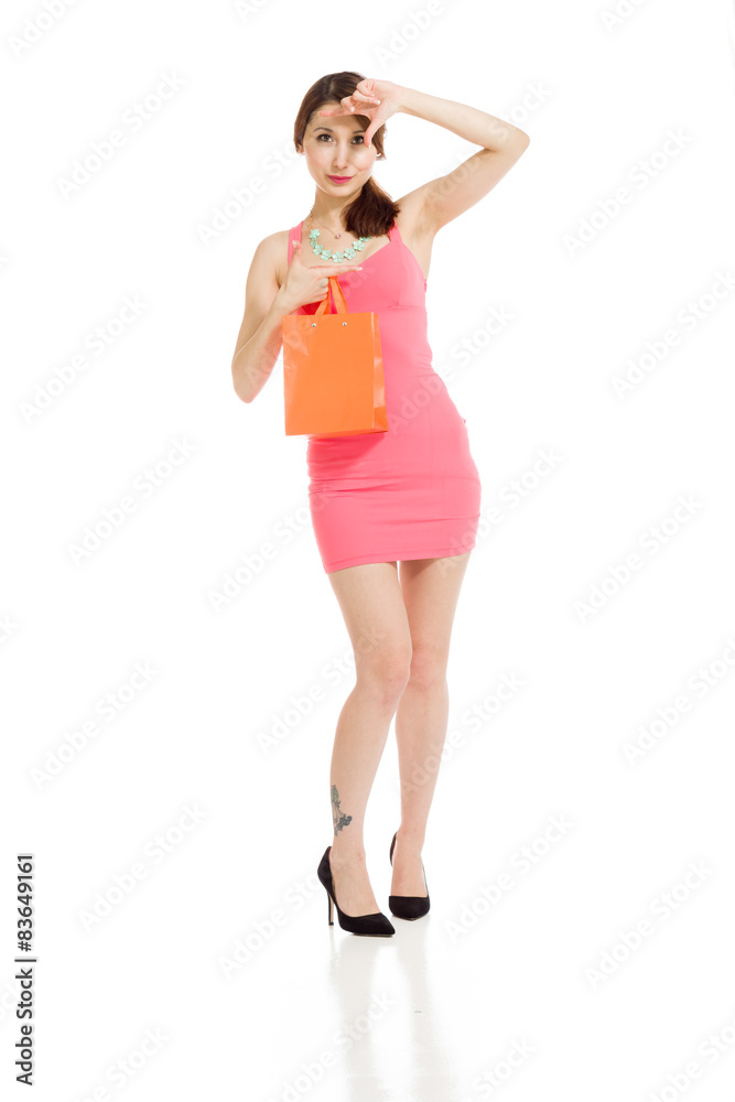 Model isolated framing with fingers Model isolated framing with fingers