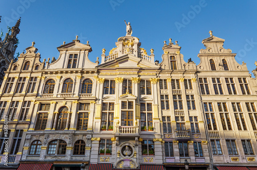 Grand place building with gold ornate  Brussels