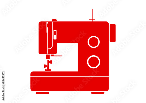  Sewing machine icon on white background