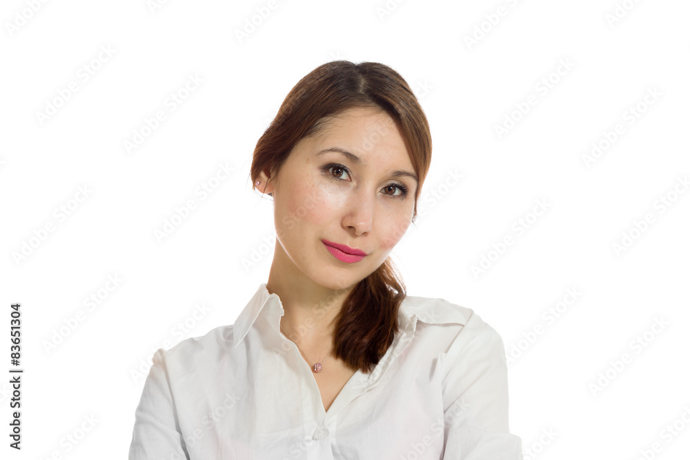 Model successful with arms crossed confident Model successful with arms crossed confident
