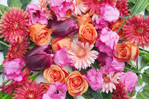 stunning mix of roses,gerberas and tulips
