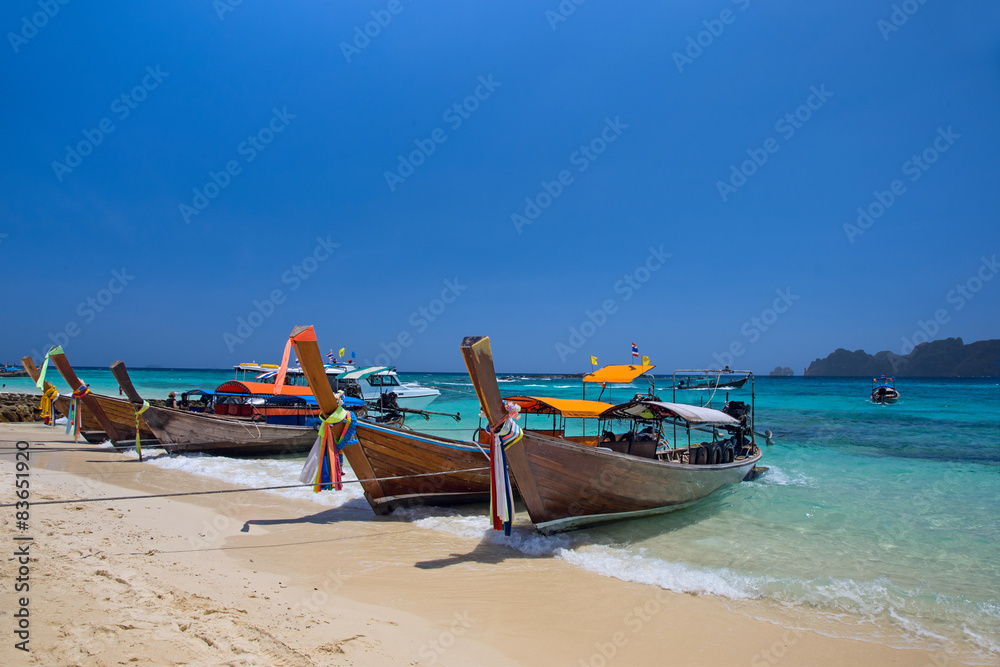 Fototapeta premium Longtail boats