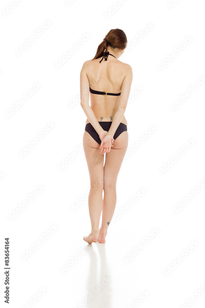 Model isolated from behind