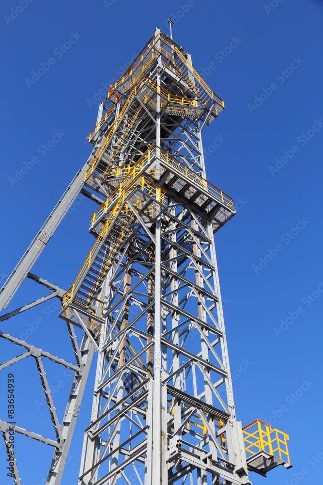 Coal mine shaft in Siemianowice Slaskie, Poland Coal mine shaft in Siemianowice Slaskie, Poland
