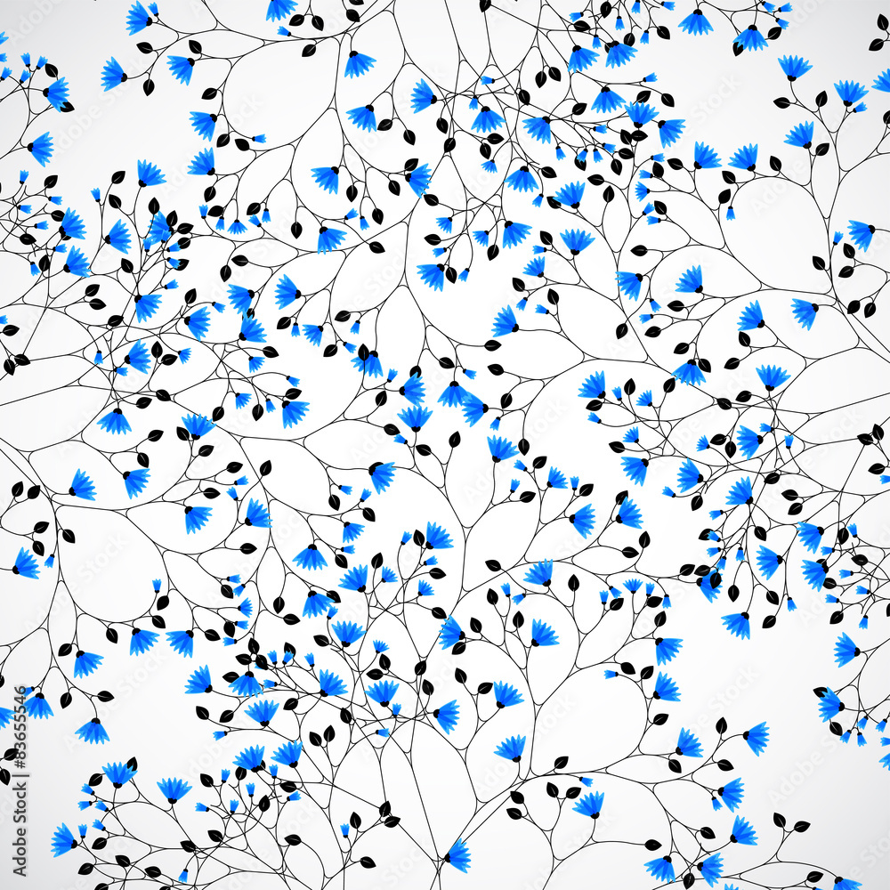Abstract nature background tree with blue flowers. Abstract nature background tree with blue flowers.