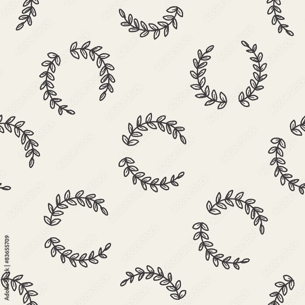 plant doodle seamless pattern background plant doodle seamless pattern background