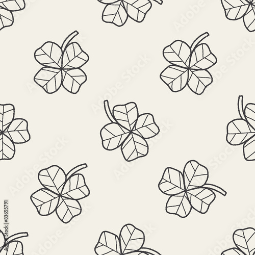 plant doodle seamless pattern background