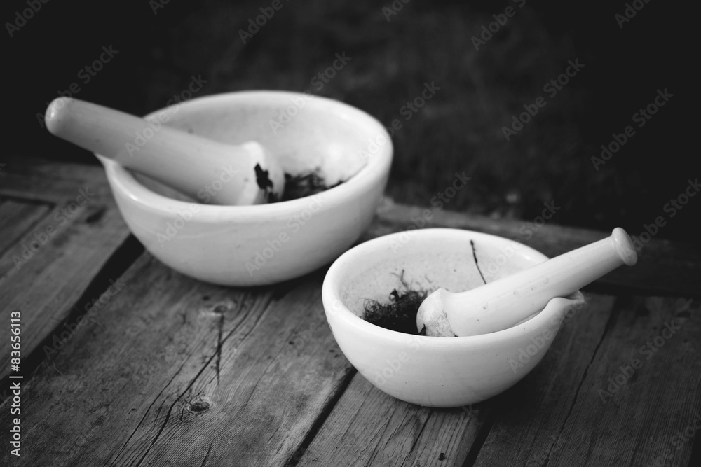 mixing grinding spices in a mortar mixing grinding spices in a mortar