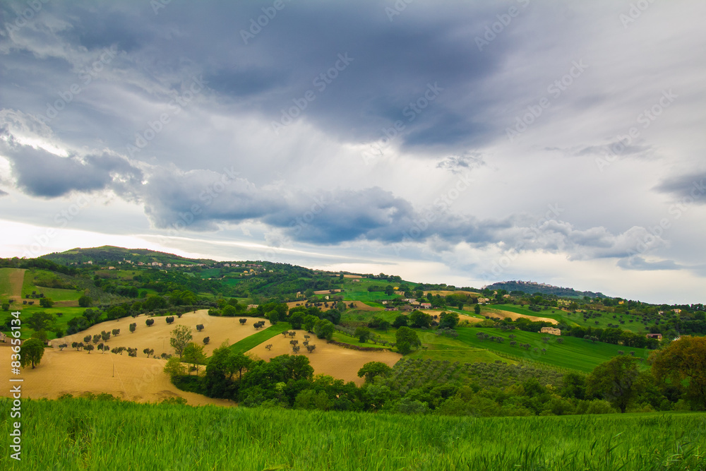 Panorama rurale di campagna in Italia