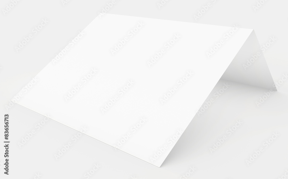 Realistic render bend blank paper Realistic render bend blank paper