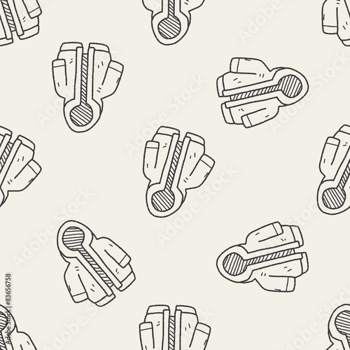 coat doodle seamless pattern background