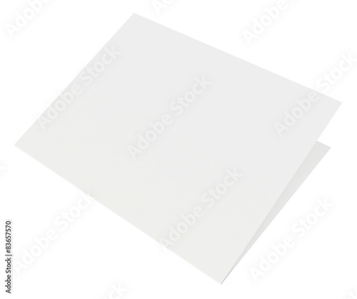Close Up Blank Sheet Of Paper Folded In Half Stock Illustration Adobe Stock